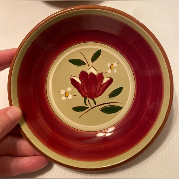 Stangl Pottery 'Magnolia' Fruit Dessert Sauce Bowl Set Mid Century Modern *Read - Picture 6 of 9